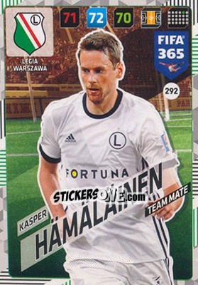 Sticker Kaspar Hämäläinen - FIFA 365: 2017-2018. Adrenalyn XL n. 292 - Panini