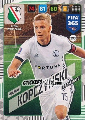 Sticker Michał Kopczyński - FIFA 365: 2017-2018. Adrenalyn XL - Panini
