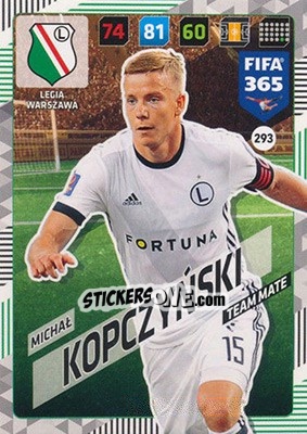 Sticker Michał Kopczyński - FIFA 365: 2017-2018. Adrenalyn XL n. 293 - Panini