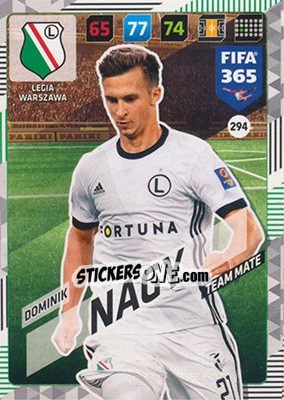 Figurina Dominik Nagy - FIFA 365: 2017-2018. Adrenalyn XL n. 294 - Panini