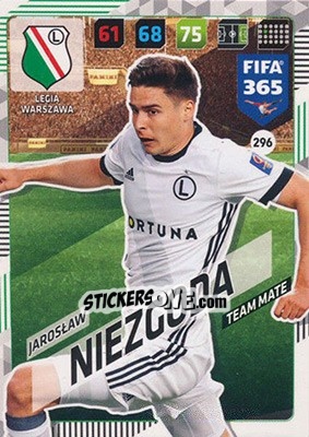 Sticker Jarosław Niezgoda - FIFA 365: 2017-2018. Adrenalyn XL n. 296 - Panini