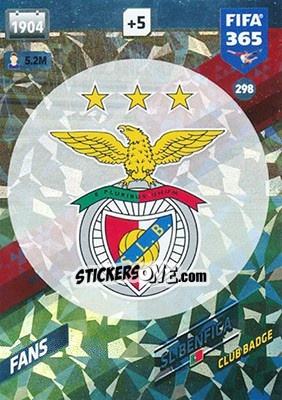 Sticker Club Badge - FIFA 365: 2017-2018. Adrenalyn XL n. 298 - Panini