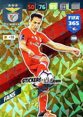 Sticker Jonas - FIFA 365: 2017-2018. Adrenalyn XL n. 300 - Panini