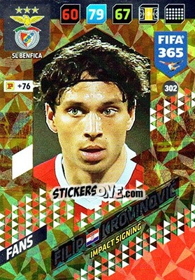 Sticker Filip Krovinovic - FIFA 365: 2017-2018. Adrenalyn XL n. 302 - Panini