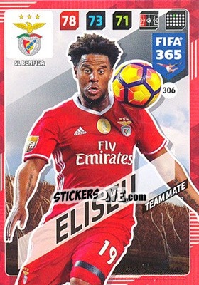 Sticker Eliseu - FIFA 365: 2017-2018. Adrenalyn XL - Panini