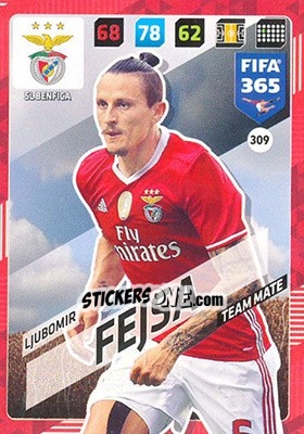 Sticker Ljubomir Fejsa - FIFA 365: 2017-2018. Adrenalyn XL n. 309 - Panini