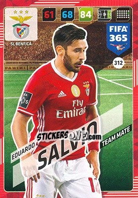 Sticker Eduardo Salvio - FIFA 365: 2017-2018. Adrenalyn XL n. 312 - Panini