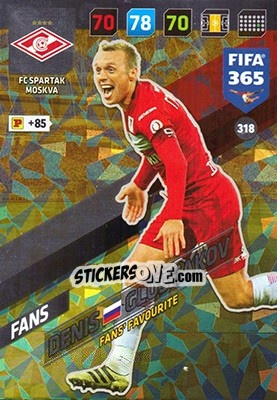 Sticker Denis Glushakov - FIFA 365: 2017-2018. Adrenalyn XL n. 318 - Panini