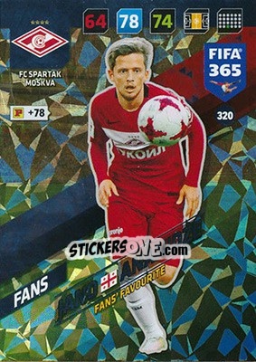 Sticker Jano Ananidze - FIFA 365: 2017-2018. Adrenalyn XL n. 320 - Panini