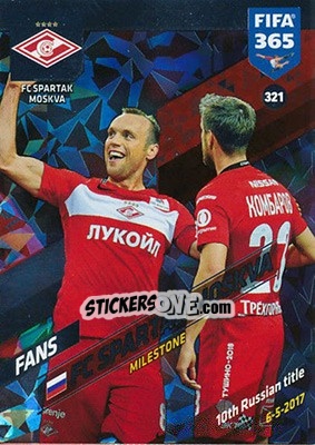 Sticker FC Spartak Moskva - FIFA 365: 2017-2018. Adrenalyn XL n. 321 - Panini