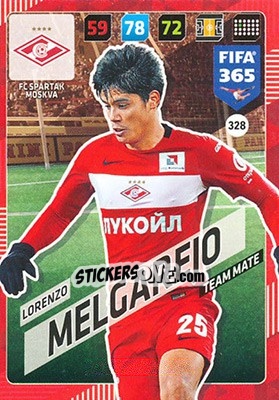 Sticker Lorenzo Melgarejo - FIFA 365: 2017-2018. Adrenalyn XL n. 328 - Panini