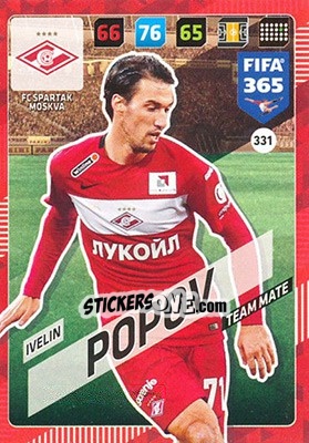 Sticker Ivelin Popov - FIFA 365: 2017-2018. Adrenalyn XL n. 331 - Panini