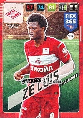 Sticker Zé Luis - FIFA 365: 2017-2018. Adrenalyn XL n. 332 - Panini