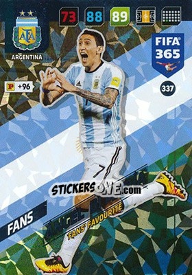 Sticker Ángel Di María - FIFA 365: 2017-2018. Adrenalyn XL n. 337 - Panini