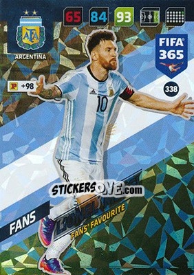 Sticker Lionel Messi - FIFA 365: 2017-2018. Adrenalyn XL n. 338 - Panini