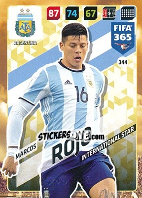 Sticker Marcos Rojo - FIFA 365: 2017-2018. Adrenalyn XL n. 344 - Panini