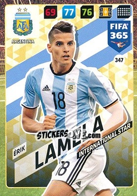 Sticker Erik Lamela - FIFA 365: 2017-2018. Adrenalyn XL - Panini