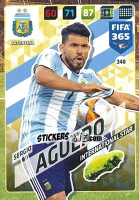 Cromo Sergio Agüero - FIFA 365: 2017-2018. Adrenalyn XL - Panini