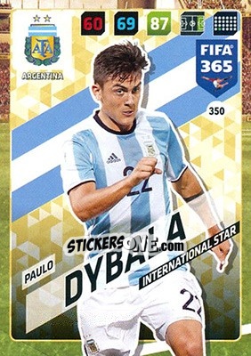 Sticker Paulo Dybala - FIFA 365: 2017-2018. Adrenalyn XL n. 350 - Panini