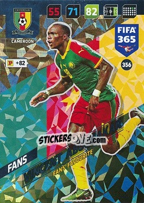Sticker Vincent Aboubakar - FIFA 365: 2017-2018. Adrenalyn XL n. 356 - Panini