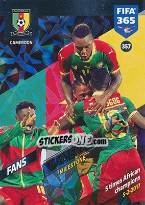 Sticker Cameroon - FIFA 365: 2017-2018. Adrenalyn XL n. 357 - Panini