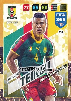 Sticker Adolphe Teikeu - FIFA 365: 2017-2018. Adrenalyn XL n. 359 - Panini