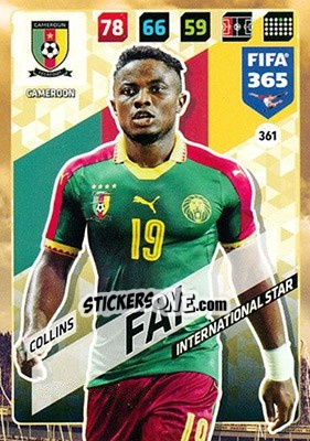 Figurina Collins Fai - FIFA 365: 2017-2018. Adrenalyn XL - Panini