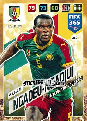 Sticker Michael Ngadeu-Ngadjui - FIFA 365: 2017-2018. Adrenalyn XL n. 362 - Panini