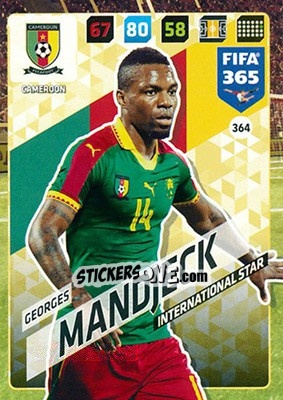 Sticker Georges Mandjeck - FIFA 365: 2017-2018. Adrenalyn XL - Panini