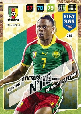 Sticker Clinton N'Jie - FIFA 365: 2017-2018. Adrenalyn XL n. 368 - Panini