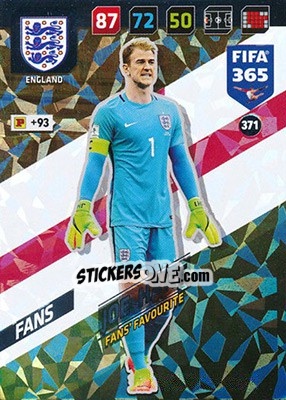 Sticker Joe Hart - FIFA 365: 2017-2018. Adrenalyn XL n. 371 - Panini