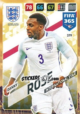 Sticker Danny Rose - FIFA 365: 2017-2018. Adrenalyn XL n. 379 - Panini