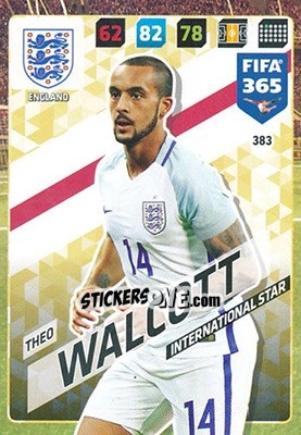 Sticker Theo Walcott - FIFA 365: 2017-2018. Adrenalyn XL n. 383 - Panini