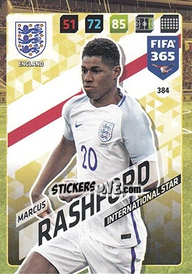 Sticker Marcus Rashford - FIFA 365: 2017-2018. Adrenalyn XL n. 384 - Panini