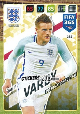 Sticker Jamie Vardy - FIFA 365: 2017-2018. Adrenalyn XL n. 385 - Panini