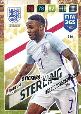 Sticker Raheem Sterling - FIFA 365: 2017-2018. Adrenalyn XL - Panini