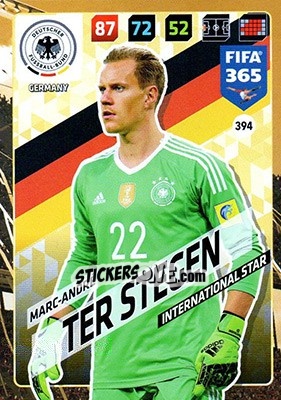 Cromo Marc-André ter Stegen - FIFA 365: 2017-2018. Adrenalyn XL n. 394 - Panini