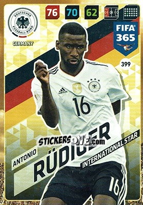 Sticker Antonio Rüdiger - FIFA 365: 2017-2018. Adrenalyn XL n. 399 - Panini