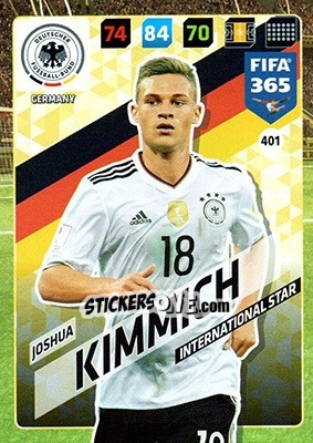 Sticker Joshua Kimmich - FIFA 365: 2017-2018. Adrenalyn XL n. 401 - Panini