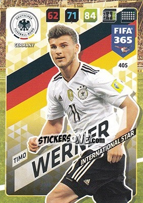 Sticker Timo Werner - FIFA 365: 2017-2018. Adrenalyn XL n. 405 - Panini