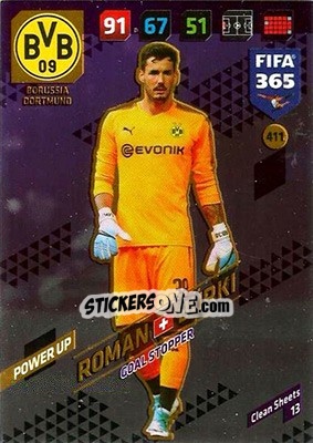Sticker Roman Bürki - FIFA 365: 2017-2018. Adrenalyn XL n. 411 - Panini