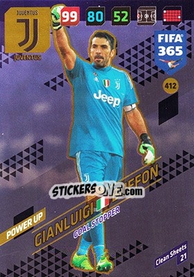 Sticker Gianluigi Buffon - FIFA 365: 2017-2018. Adrenalyn XL n. 412 - Panini