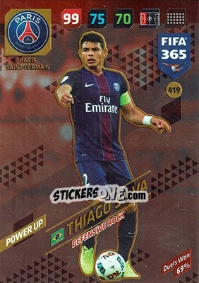 Sticker Thiago Silva - FIFA 365: 2017-2018. Adrenalyn XL n. 419 - Panini