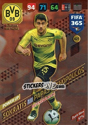 Sticker Sokratis Papastathopoulos - FIFA 365: 2017-2018. Adrenalyn XL n. 421 - Panini