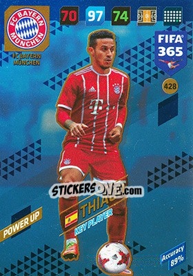 Sticker Thiago Alcántara - FIFA 365: 2017-2018. Adrenalyn XL n. 428 - Panini