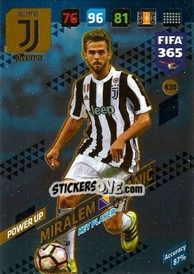 Sticker Miralem Pjanic - FIFA 365: 2017-2018. Adrenalyn XL n. 430 - Panini