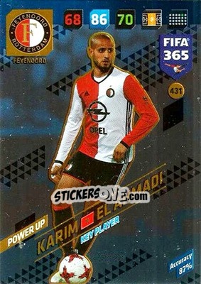 Sticker Karim El Ahmadi - FIFA 365: 2017-2018. Adrenalyn XL n. 431 - Panini