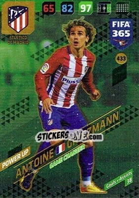 Sticker Antoine Griezmann - FIFA 365: 2017-2018. Adrenalyn XL n. 433 - Panini