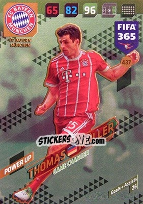 Sticker Thomas Müller - FIFA 365: 2017-2018. Adrenalyn XL n. 437 - Panini