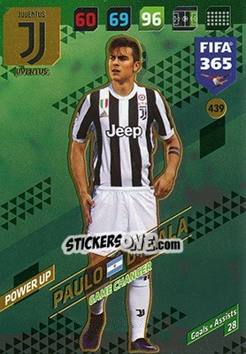 Sticker Paulo Dybala - FIFA 365: 2017-2018. Adrenalyn XL n. 439 - Panini